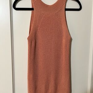 2 women’s tank tops. NWT J. Crew Sz S Racerback - plum & Salmon tank fits like S